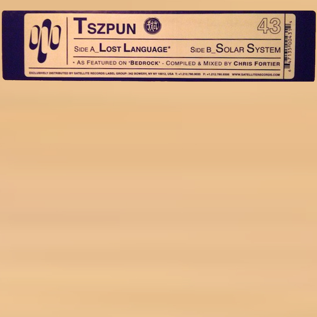 Sleeve artwork for Lost Language by Tszpun for Music Now Records catalog number MNR032